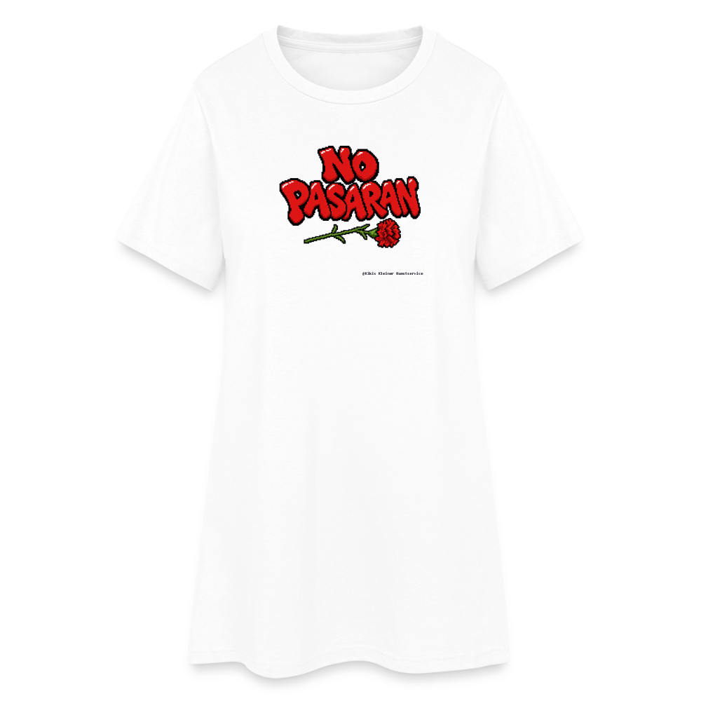 No Pasarán mit Nelke T-Shirt-Kleid - Weiß