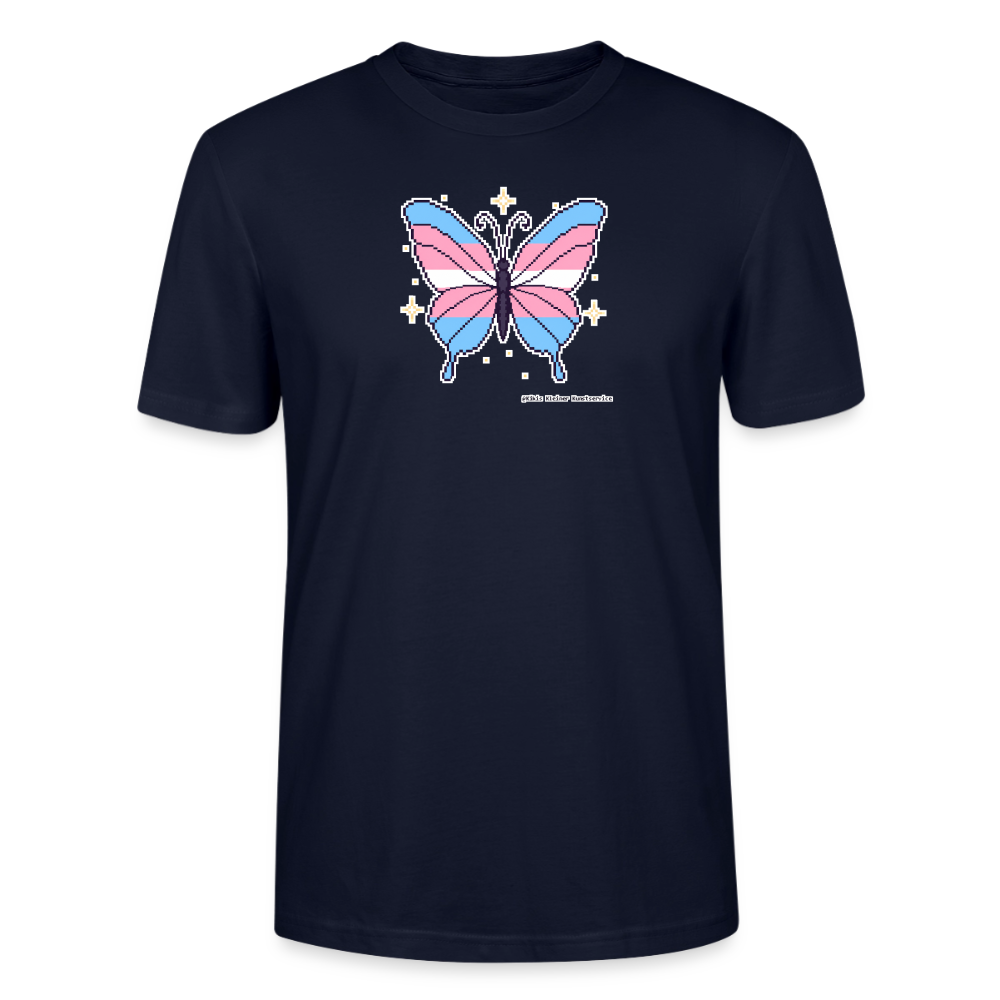 Trans-Schmetterling T-Shirt - Unisex & Bio - Navy