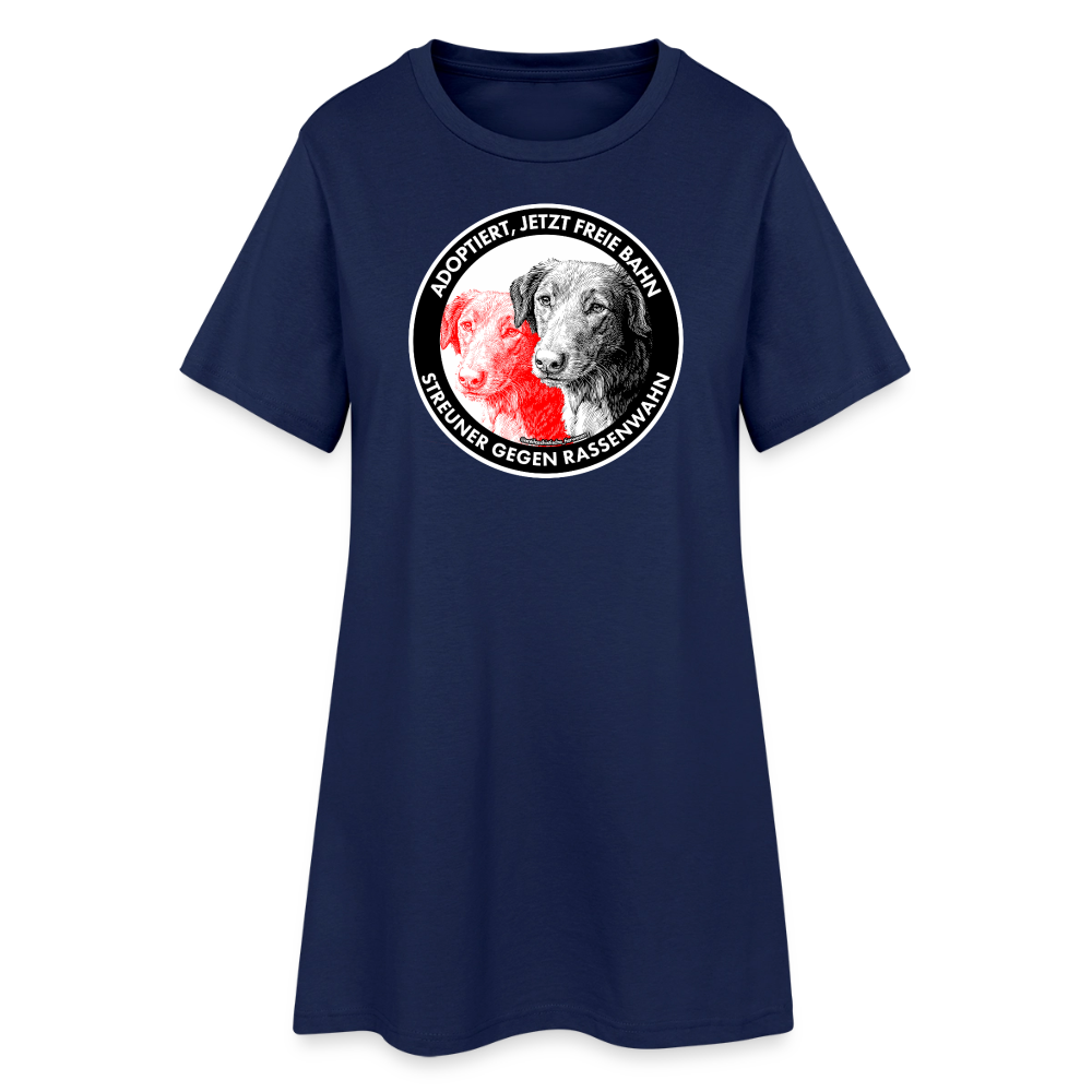 Streuner gegen Rassenwahn T-Shirt-Kleid - Light Navy