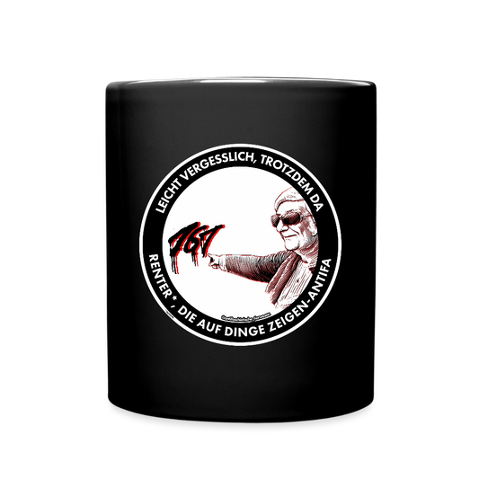 Rentner*innen-Antifa Keramik-Tasse - Schwarz