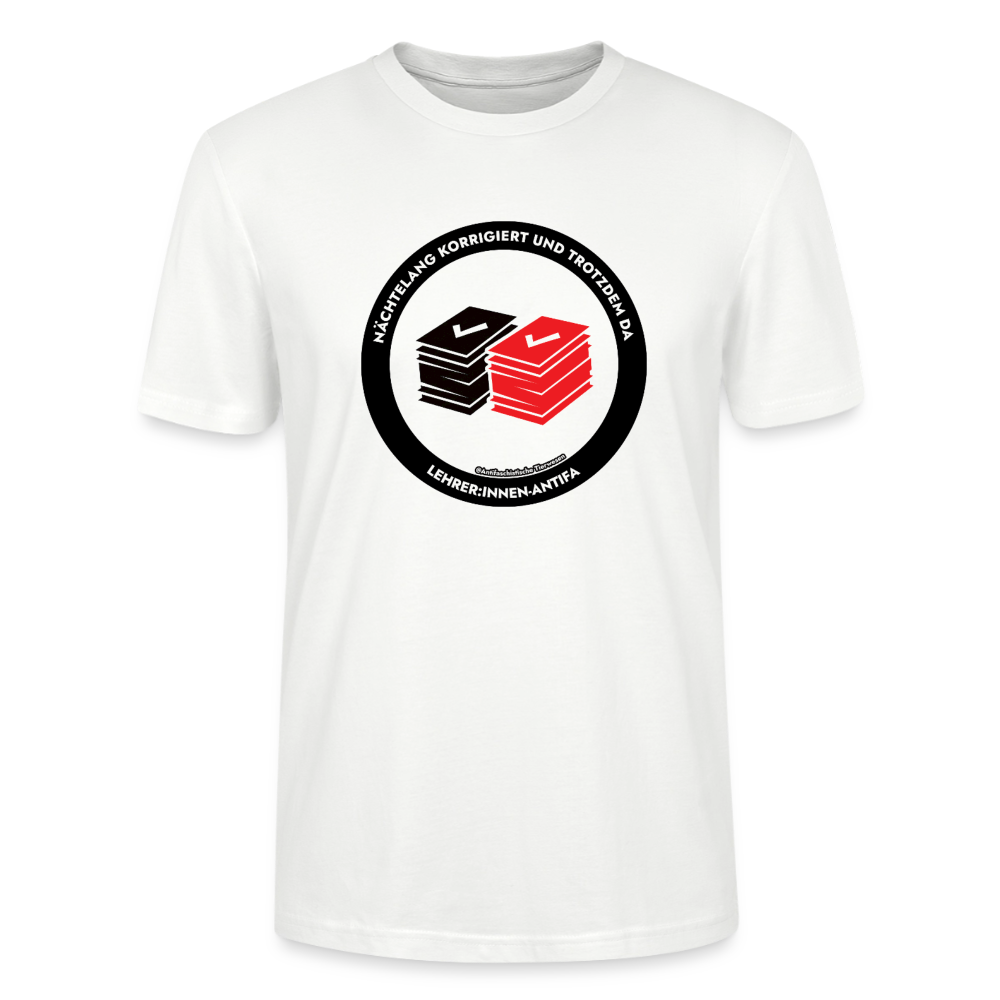 Lehrer:innen-Antifa T-Shirt - Unisex & Bio - Weiß