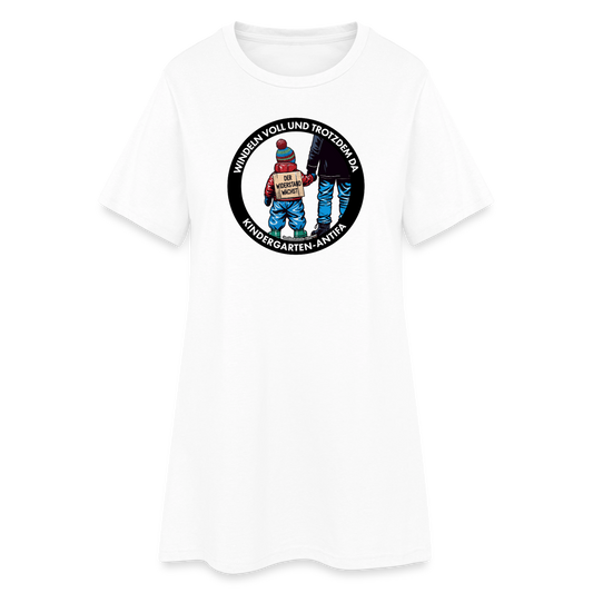 Kindergarten-Antifa T-Shirt-Kleid - Weiß