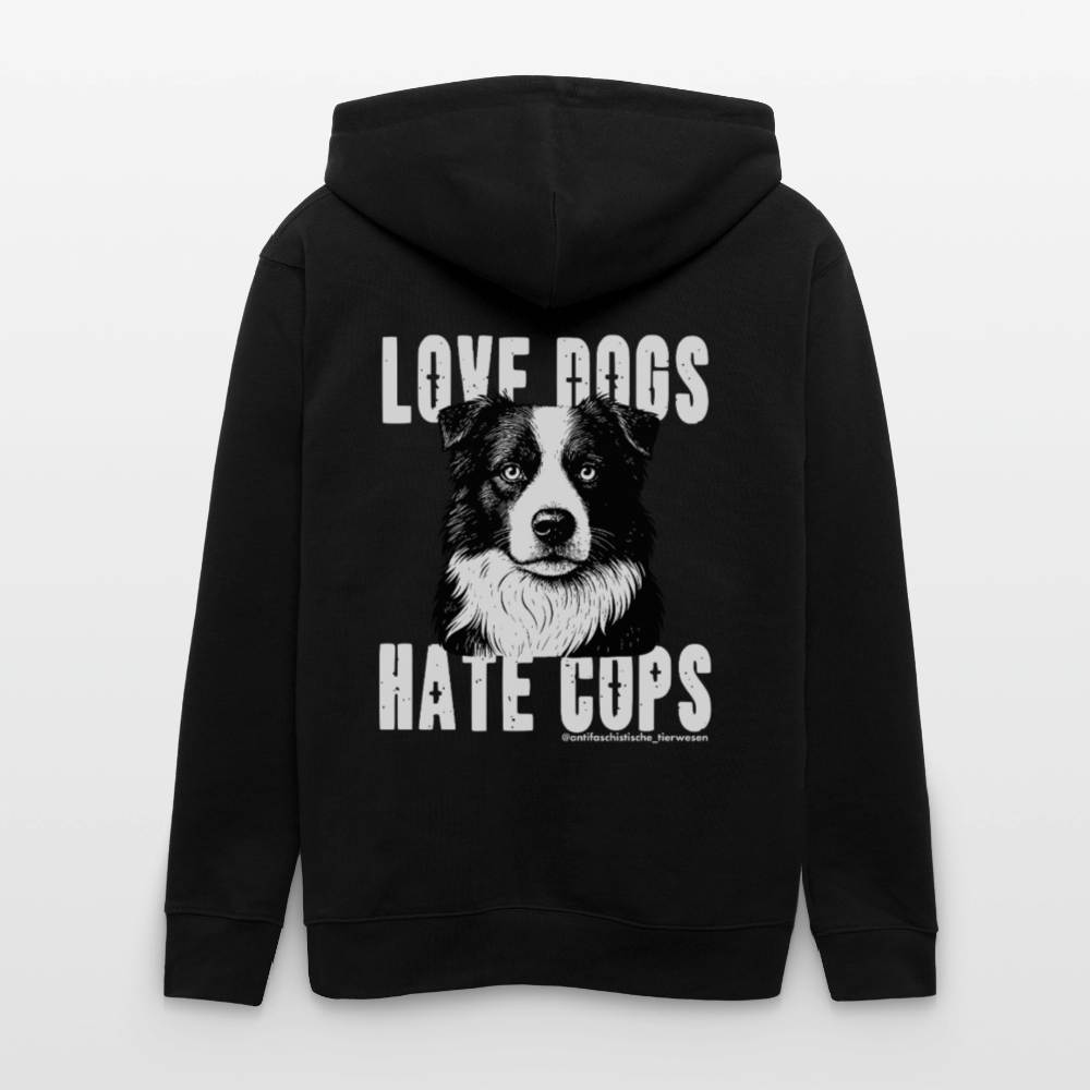 Love Dogs Kapuzenjacke - Unisex & Bio - Schwarz