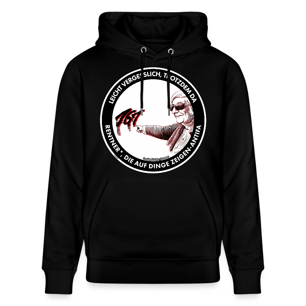 Rentner*innen-Antifa Hoodie - Unisex & Bio - Schwarz