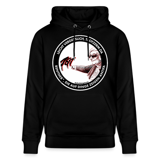 Rentner*innen-Antifa Hoodie - Unisex & Bio - Schwarz