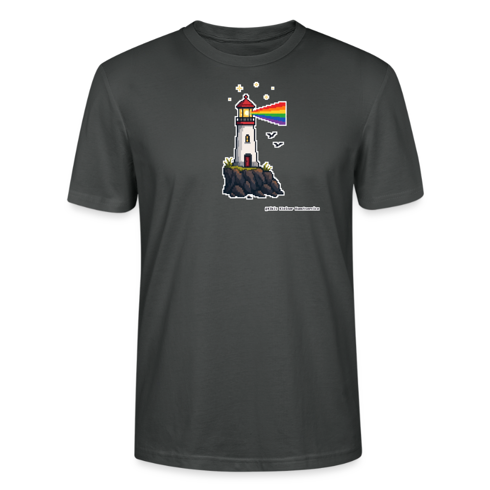 Regenbogen-Leuchtturm T-Shirt - Unisex & Bio - Anthrazit