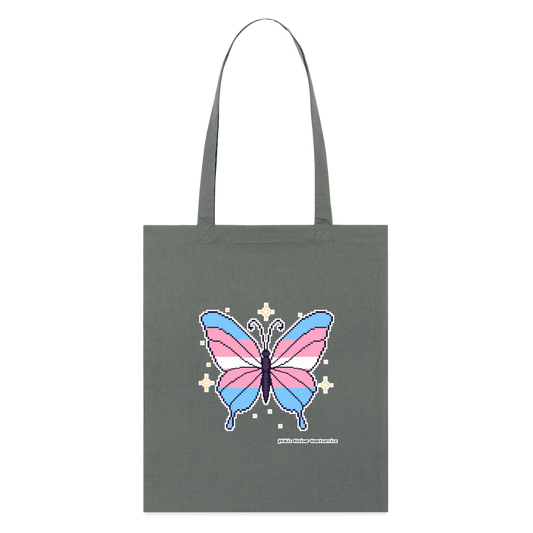 Trans-Schmetterling Stoffbeutel - Bio - Anthrazit