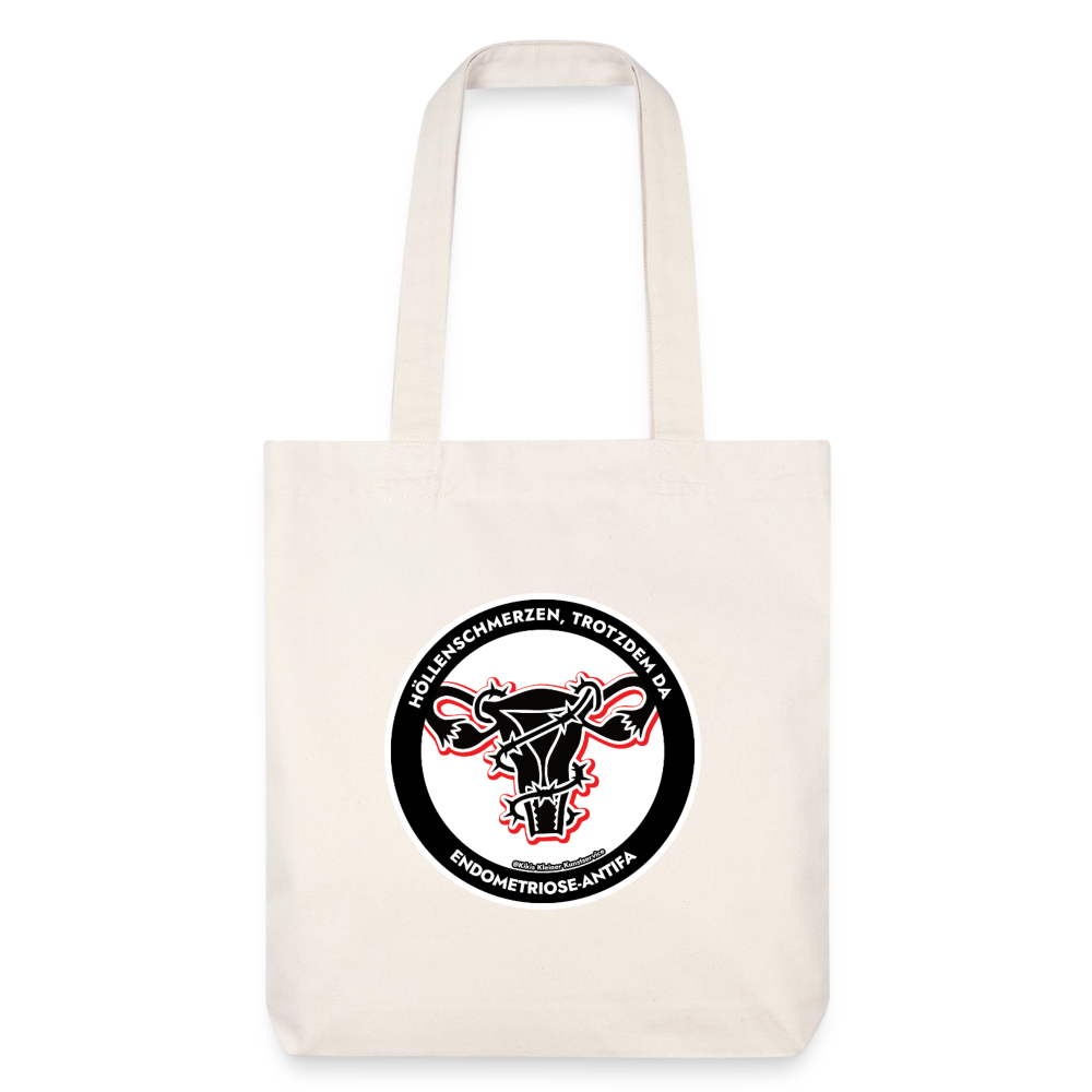 Endometriose-Antifa Stoffbeutel - Bio Heavyweight - Naturweiß