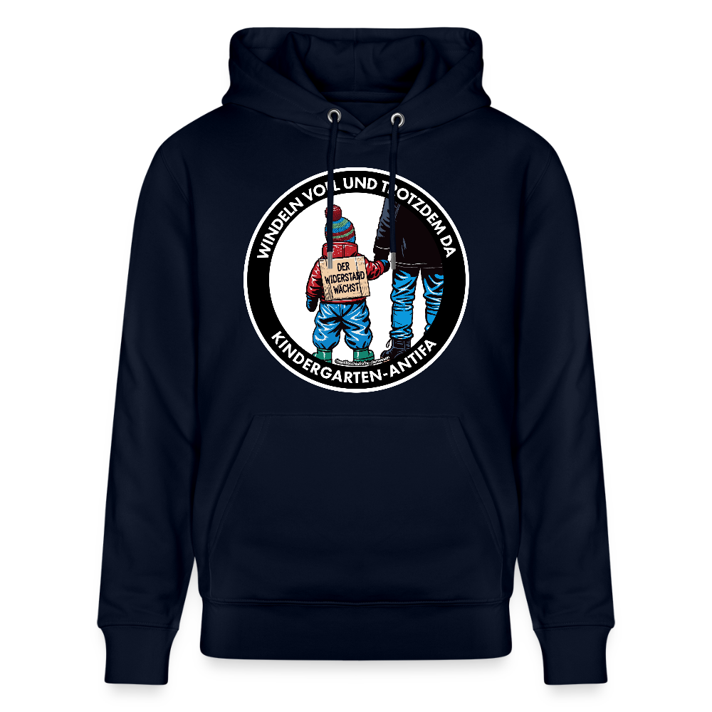 Kindergarten-Antifa Hoodie - Unisex & Bio - Navy