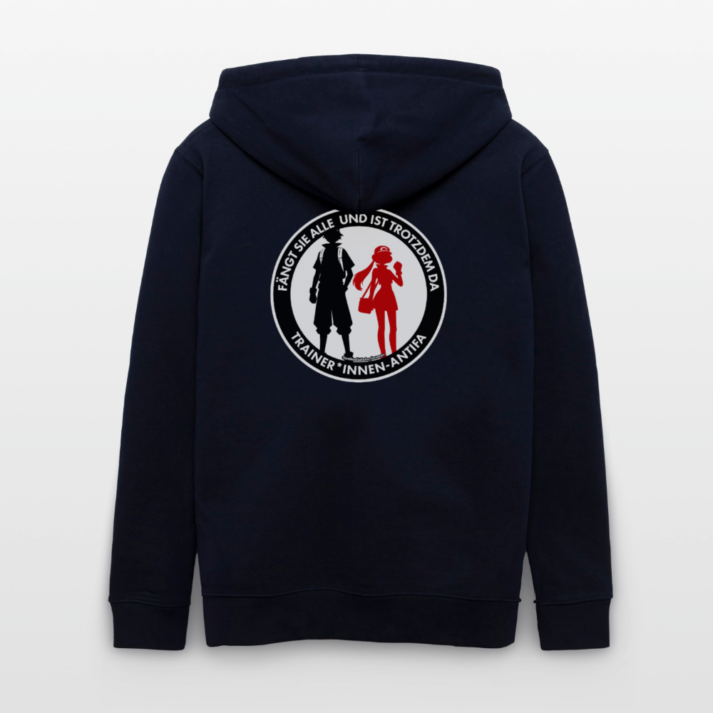 Trainer*innen-Antifa Kapuzenjacke - Unisex & Bio - Navy