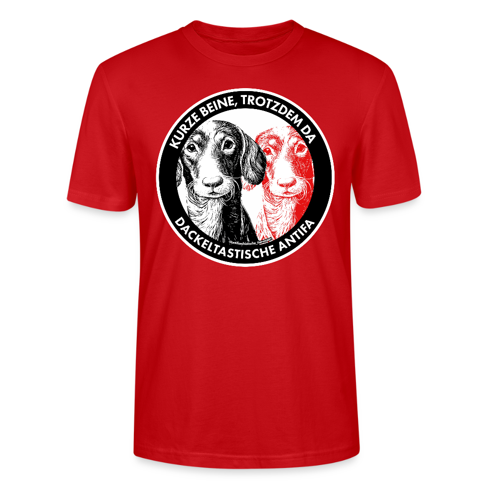 Dackeltastische Antifa T-Shirt - Unisex & Bio - Rot