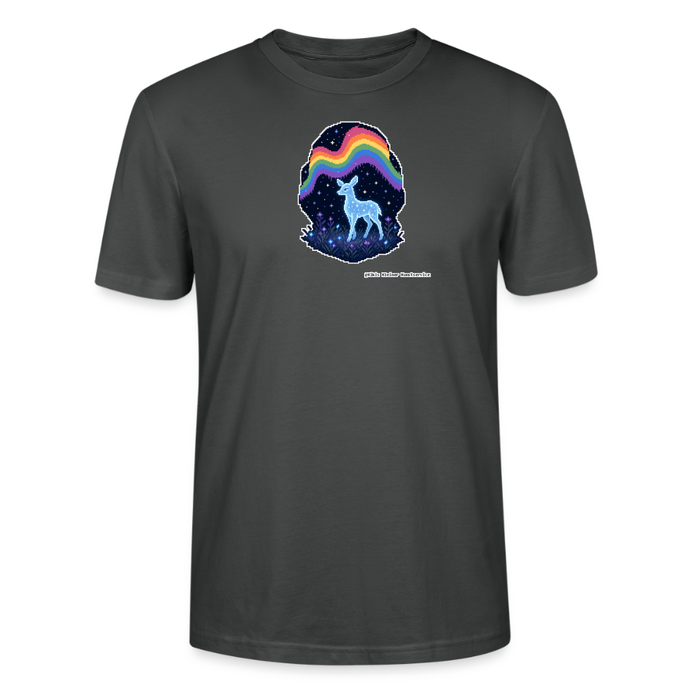 Reh im Polarlicht T-Shirt - Unisex & Bio - Anthrazit
