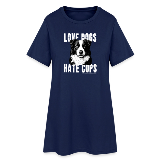 Love Dogs T-Shirt-Kleid - Light Navy