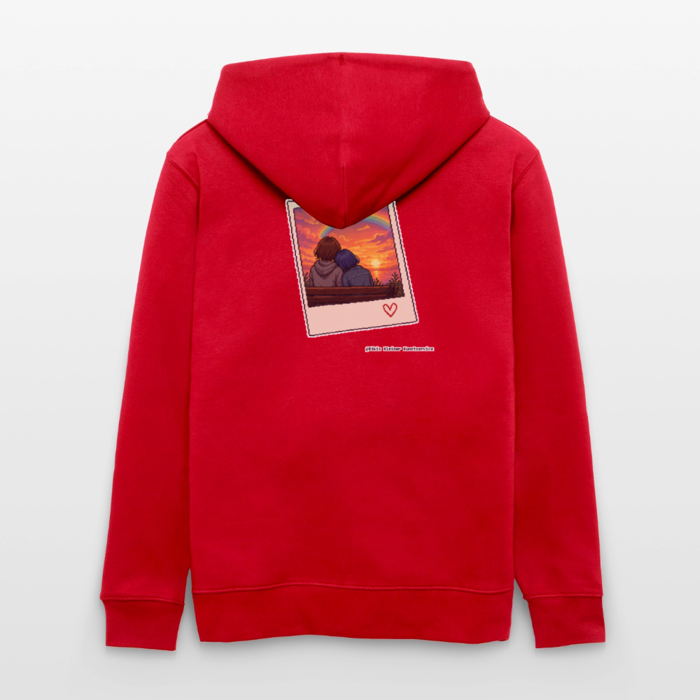 Polaroid Sonnenuntergang Kapuzenjacke - Unisex & Bio - Rot