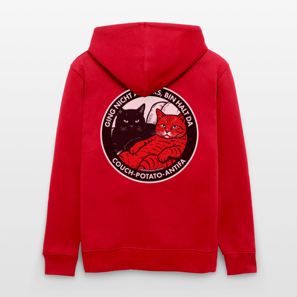 Couch-Potato-Antifa Kapuzenjacke - Unisex & Bio - Rot