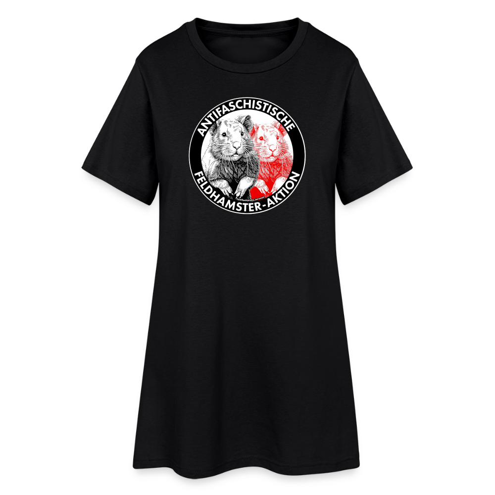 Feldhamster T-Shirt-Kleid - Schwarz