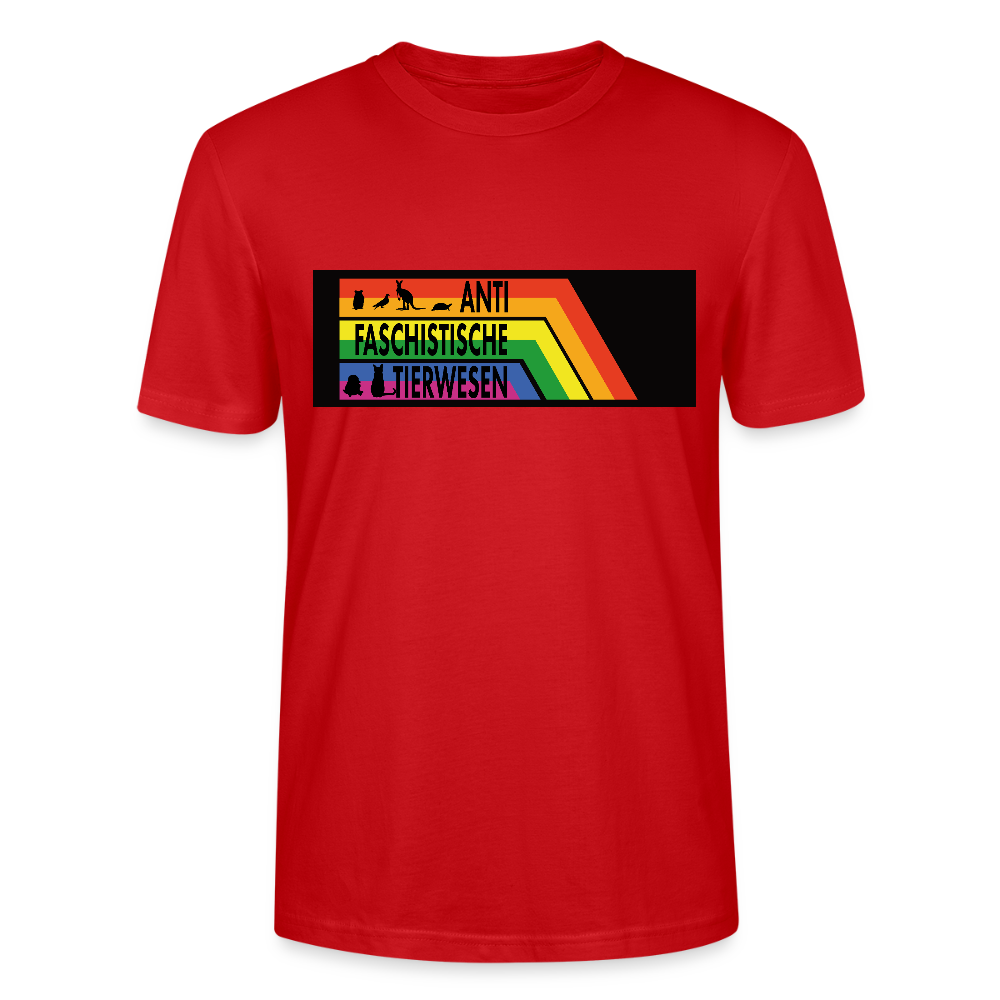 Antifaschistische Tierwesen T-Shirt - Unisex & Bio - Rot