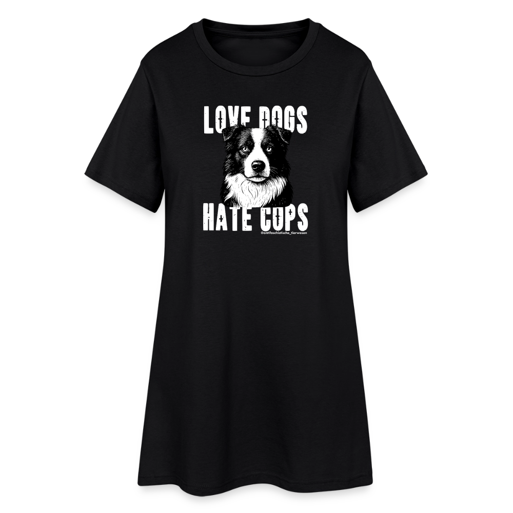 Love Dogs T-Shirt-Kleid - Schwarz