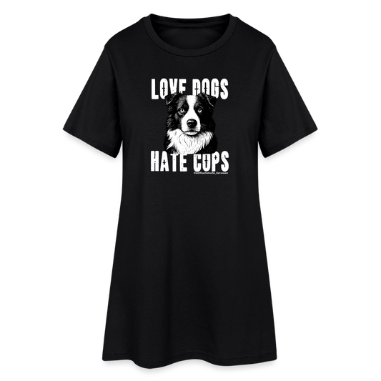 Love Dogs T-Shirt-Kleid - Schwarz