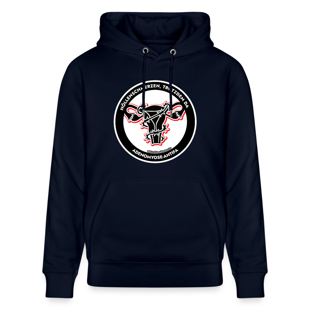 Adenomyose-Antifa Hoodie - Unisex & Bio - Navy