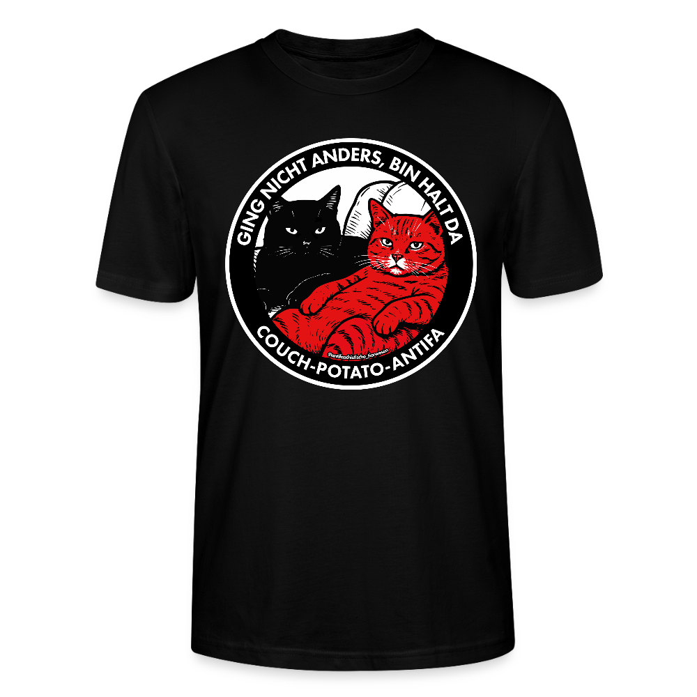 Couch-Potato-Antifa T-Shirt - Unisex & Bio - Schwarz