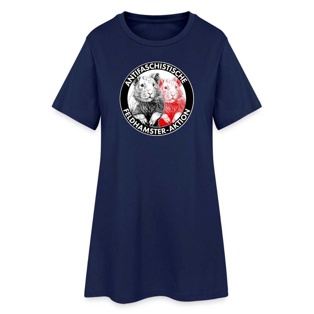Feldhamster T-Shirt-Kleid - Light Navy