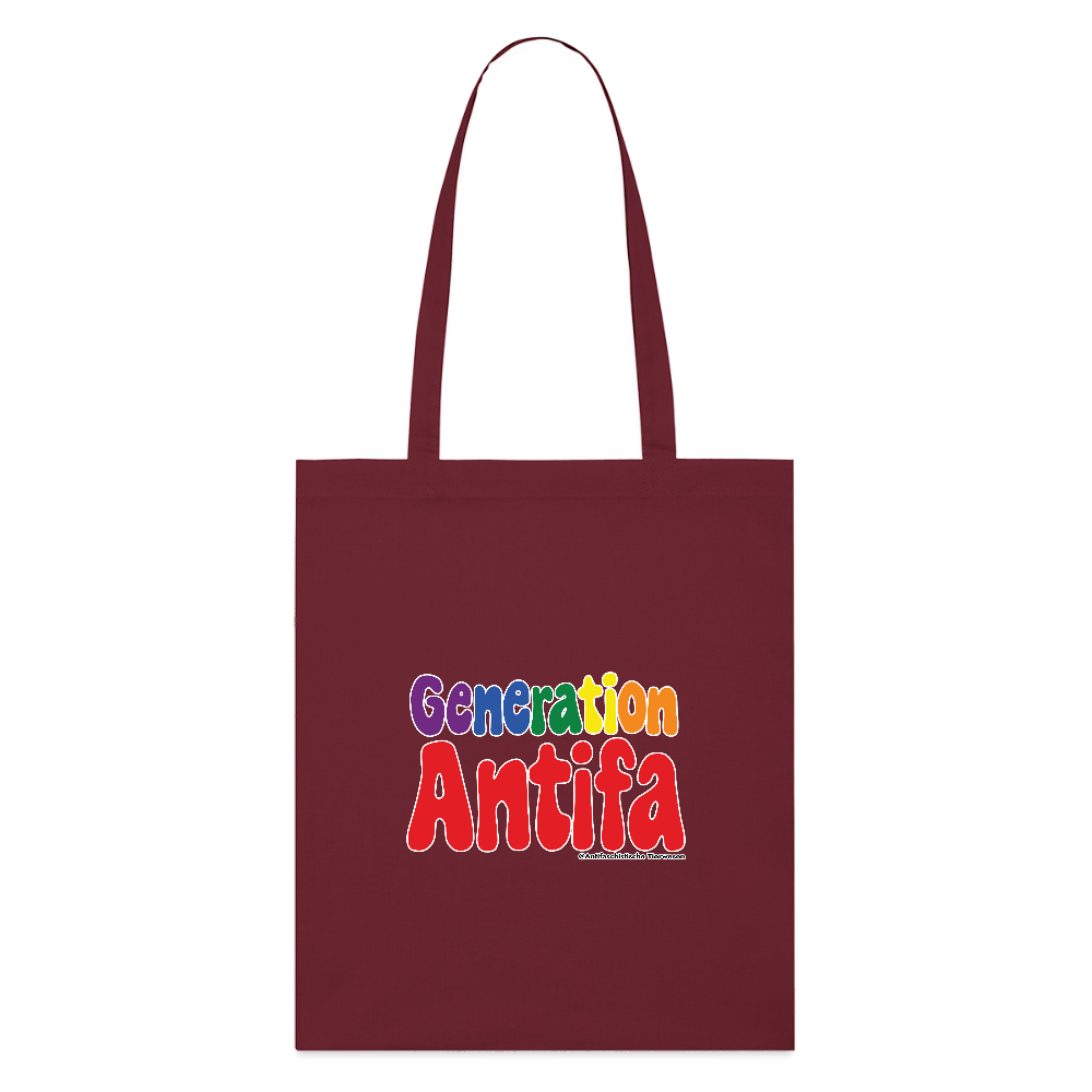 Generation Antifa Stoffbeutel - Bio - Burgunderrot