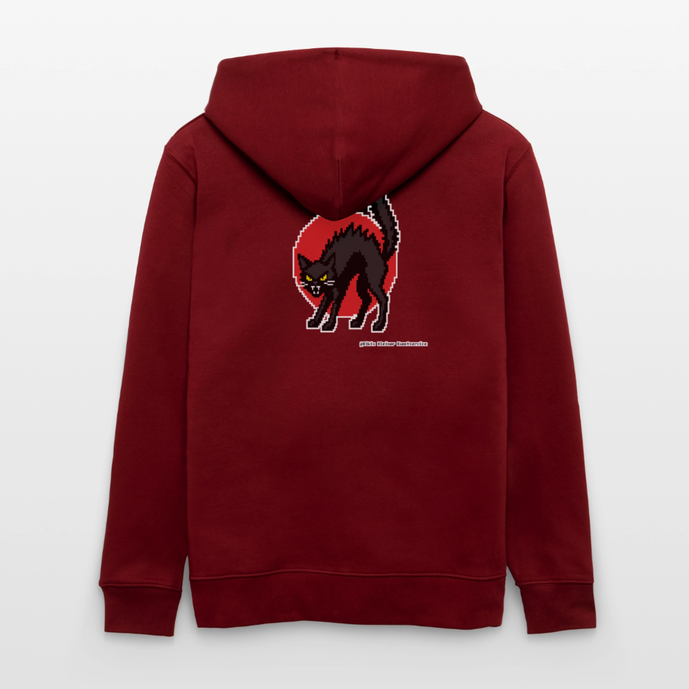 Sabotagekatze Kapuzenjacke - Unisex & Bio - Burgunderrot