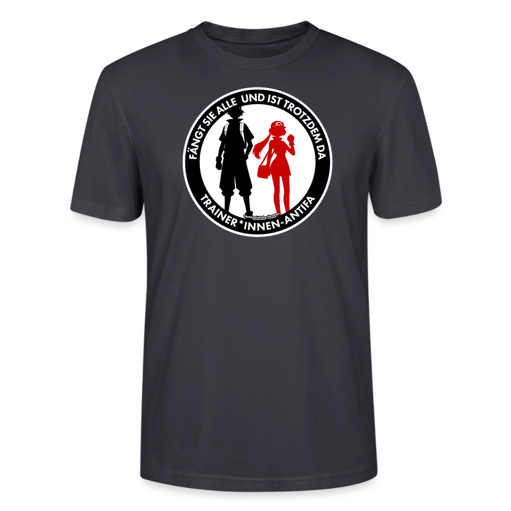 Trainer*innen-Antifa T-Shirt - Unisex & Bio - Dunkles Graublau