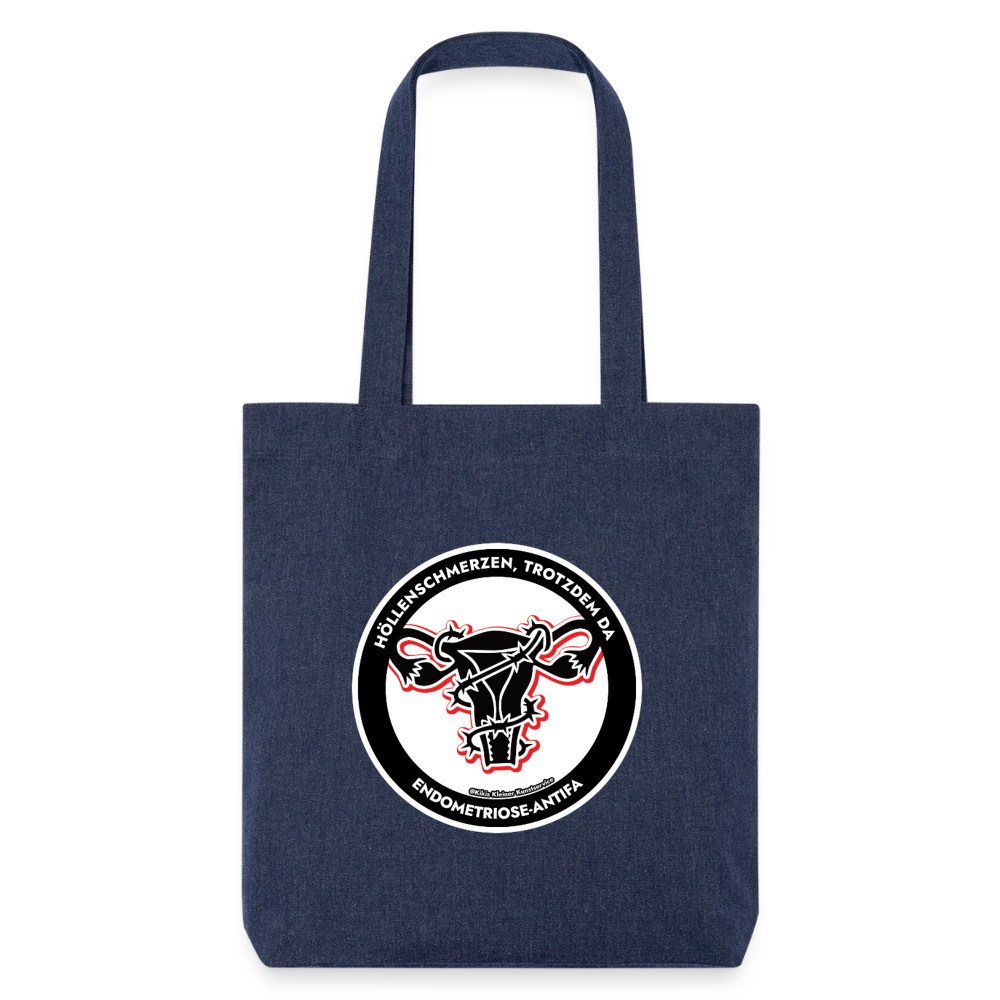 Endometriose-Antifa Stoffbeutel - Bio Heavyweight - melange Blue