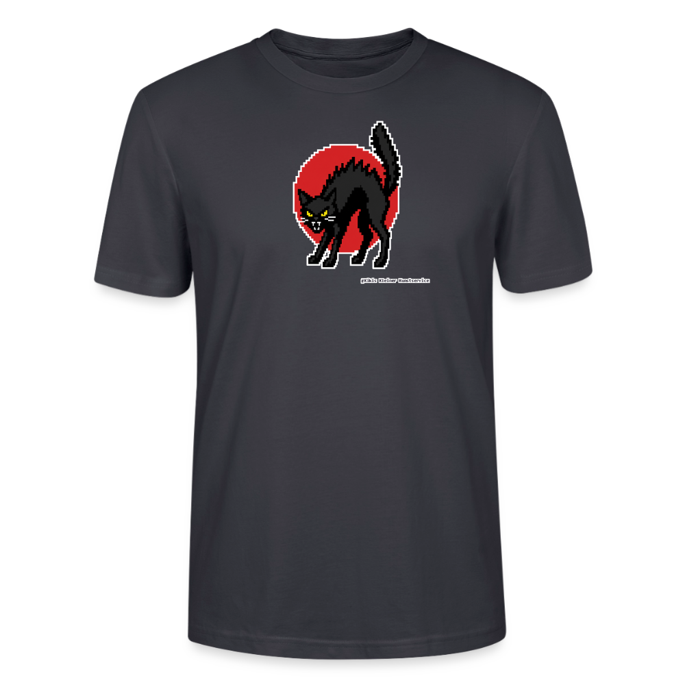 Sabotagekatze T-Shirt - Unisex & Bio - Dunkles Graublau