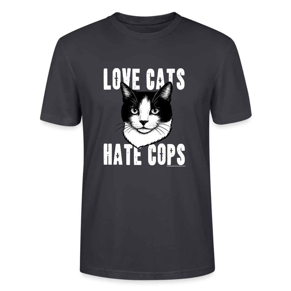 Love Cats T-Shirt - Unisex & Bio - Dunkles Graublau