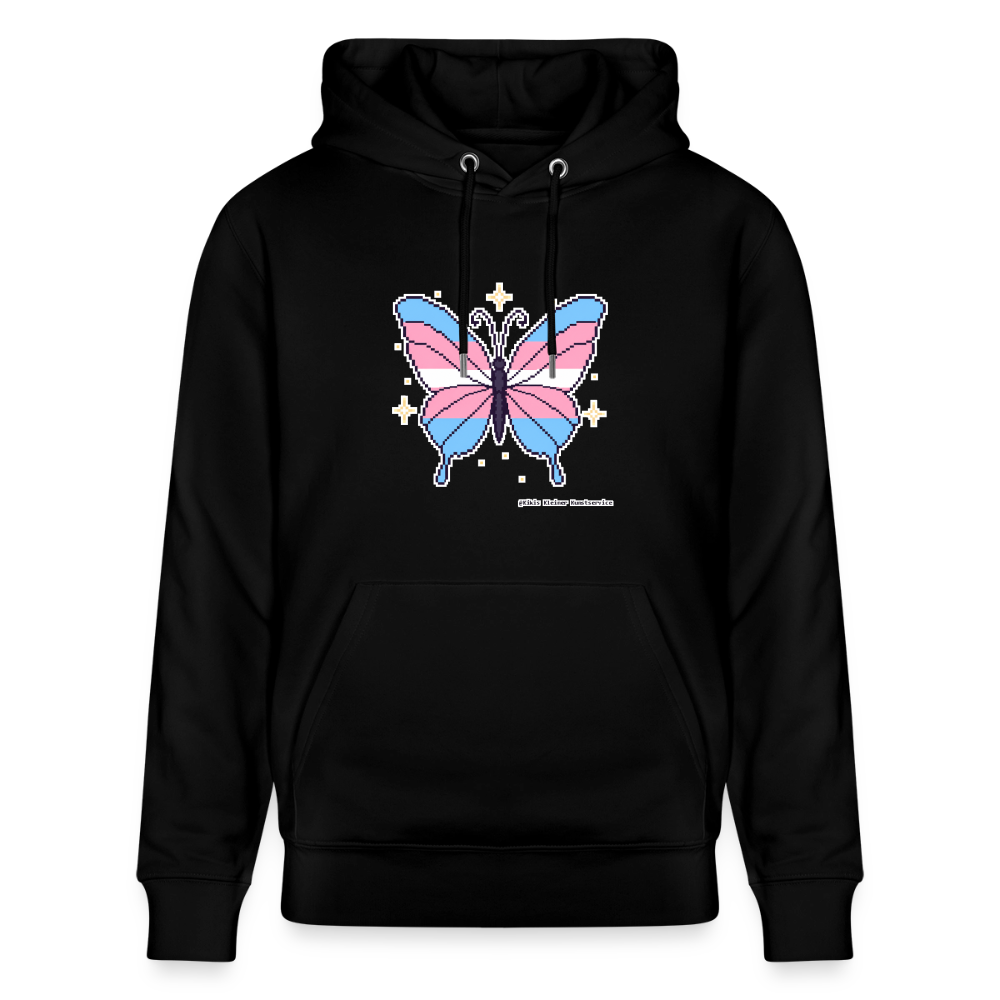 Trans-Schmetterling Hoodie - Unisex & Bio - Schwarz