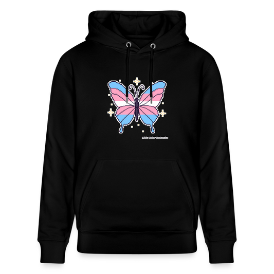 Trans-Schmetterling Hoodie - Unisex & Bio - Schwarz