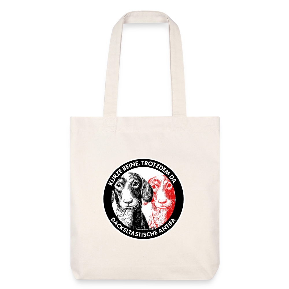 Dackeltastische Antifa Stoffbeutel - Recycelt Heavyweight - Naturweiß