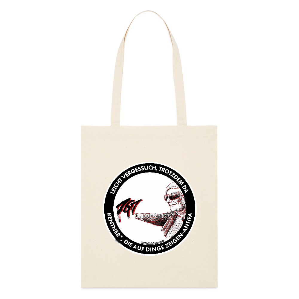 Rentner*innen-Antifa Stoffbeutel - Bio - Weißgrau