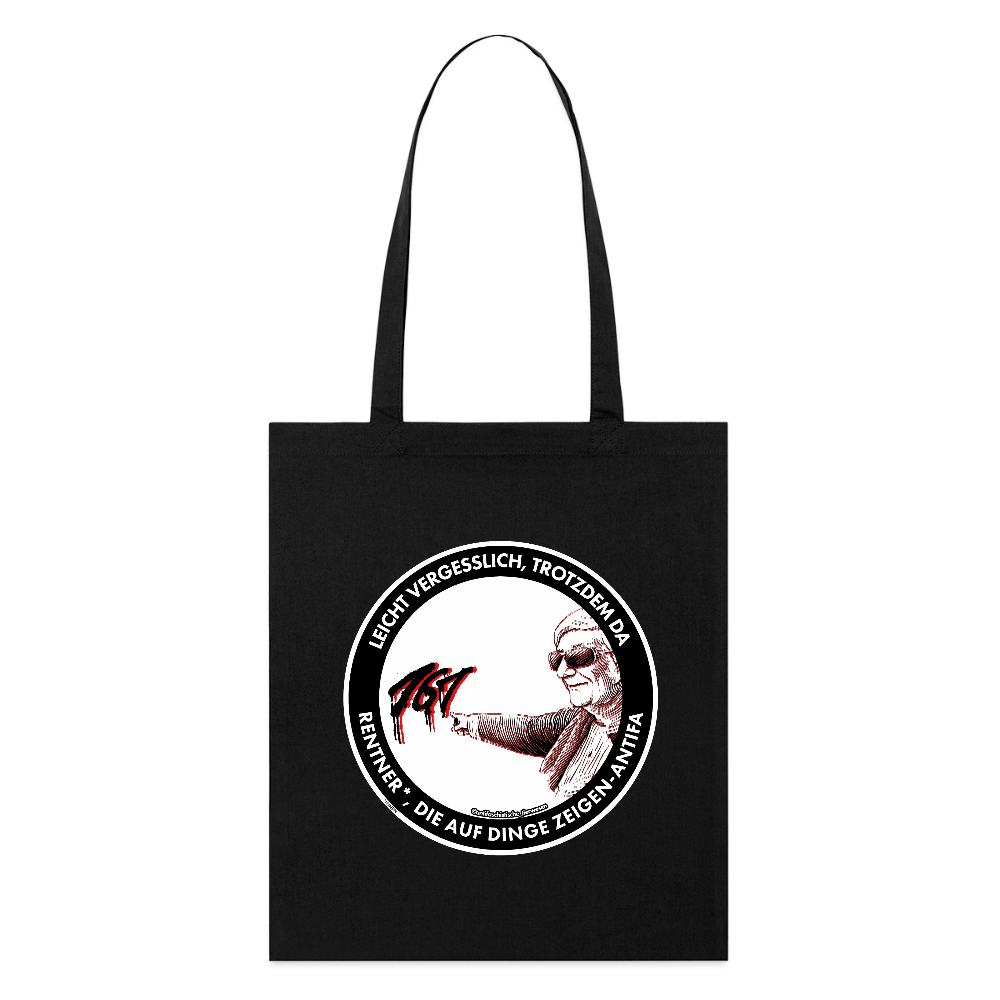 Rentner*innen-Antifa Stoffbeutel - Bio - Schwarz