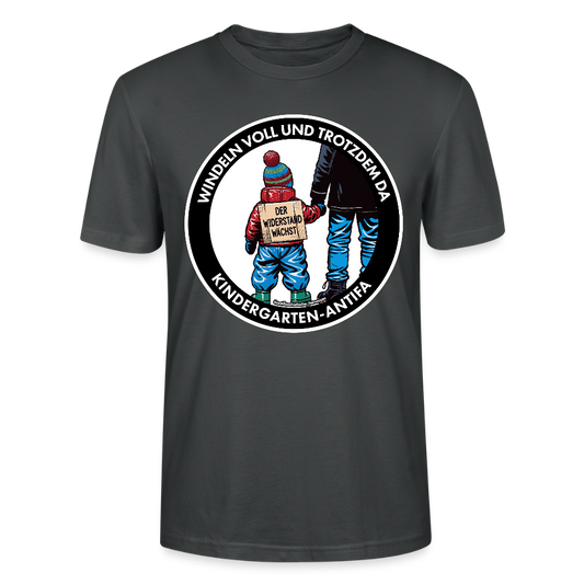Kindergarten-Antifa T-Shirt - Unisex & Bio - Anthrazit
