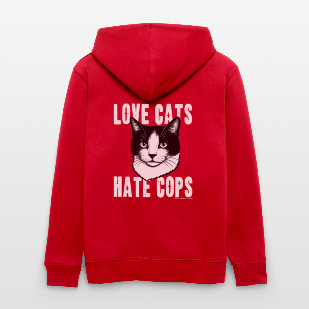 Love Cats Kapuzenjacke - Unisex & Bio - Rot
