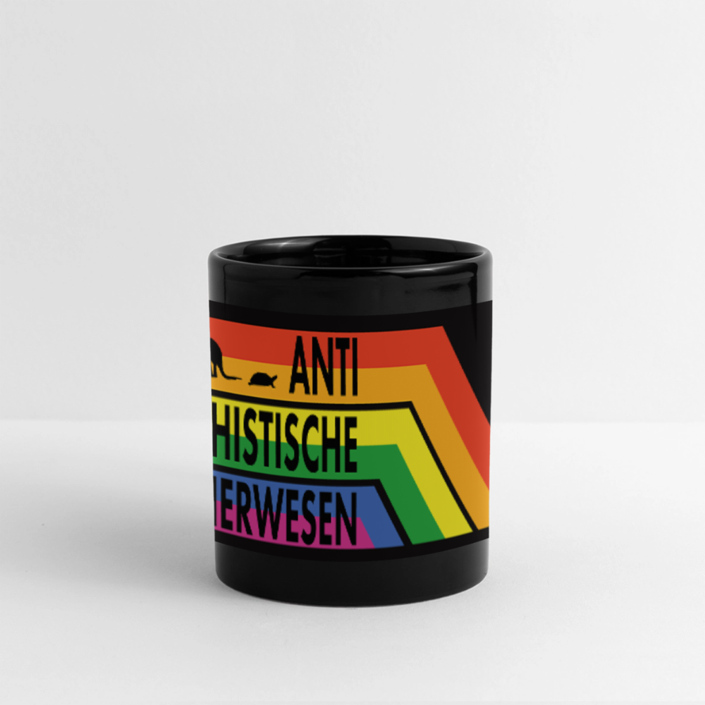 Antifaschistische Tierwesen Keramik-Tasse - Schwarz