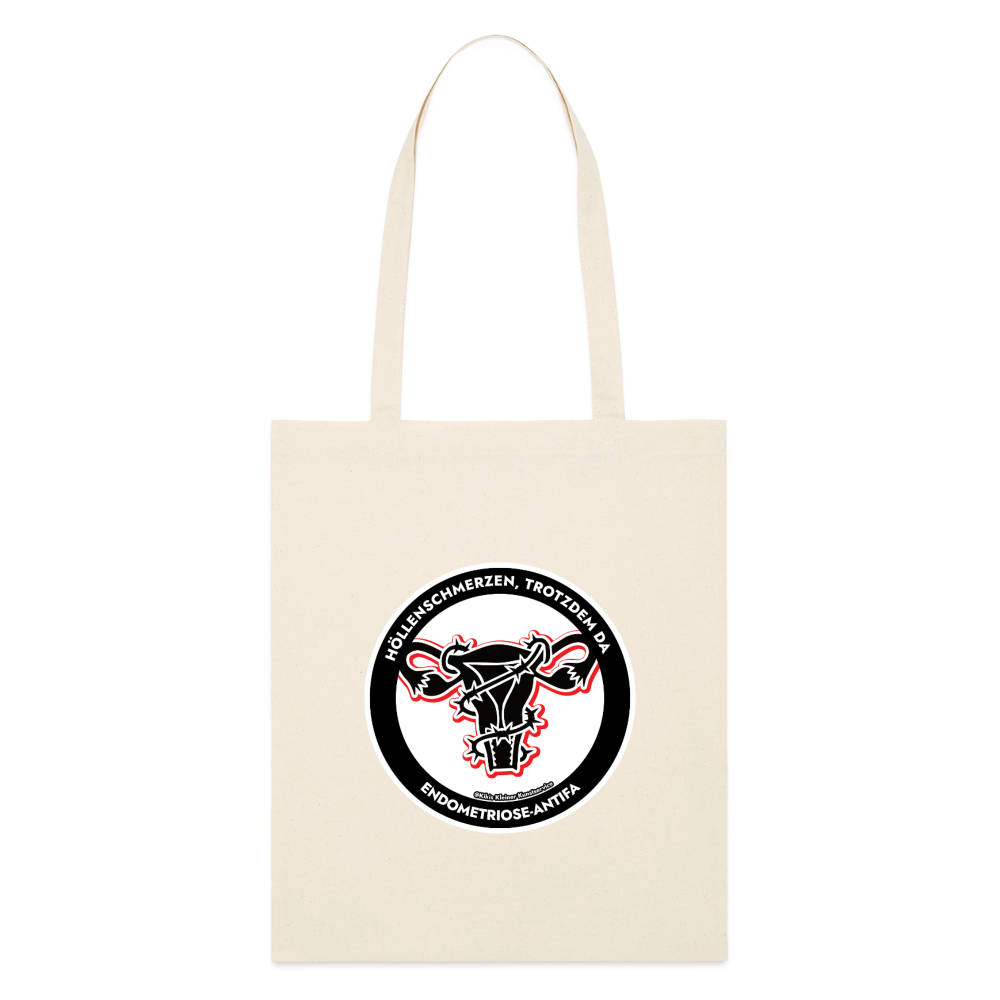 Endometriose-Antifa Stoffbeutel - Bio - Natur