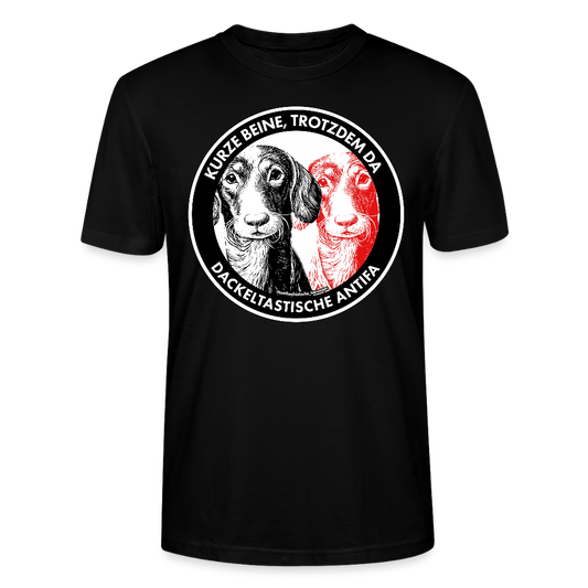 Dackeltastische Antifa T-Shirt - Unisex & Bio - Schwarz