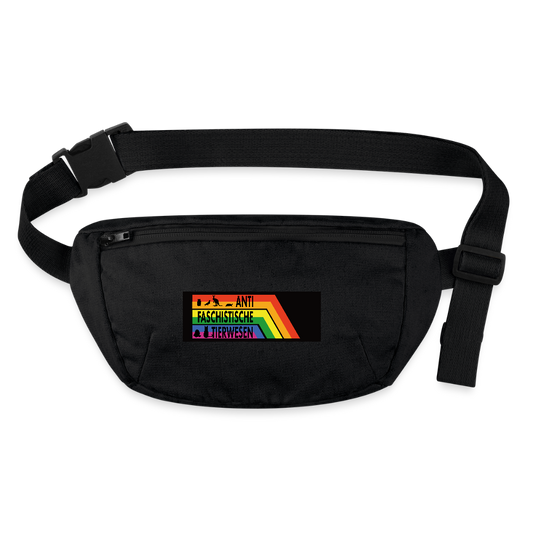 Antifaschistische Tierwesen Gürteltasche - Bio - Schwarz