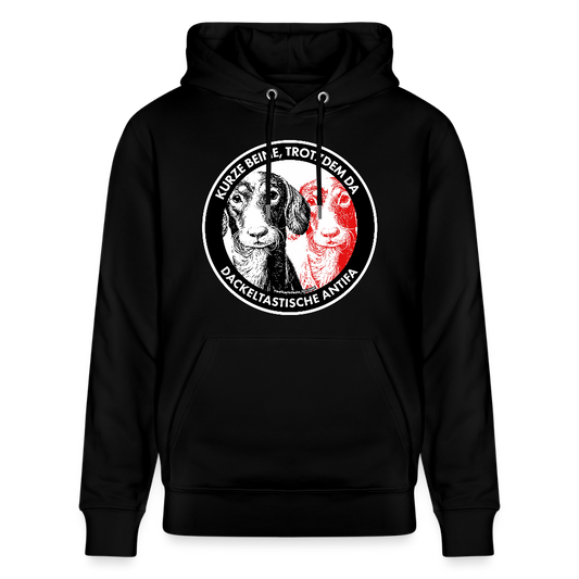 Dackeltastische Antifa Hoodie - Unisex & Bio - Schwarz