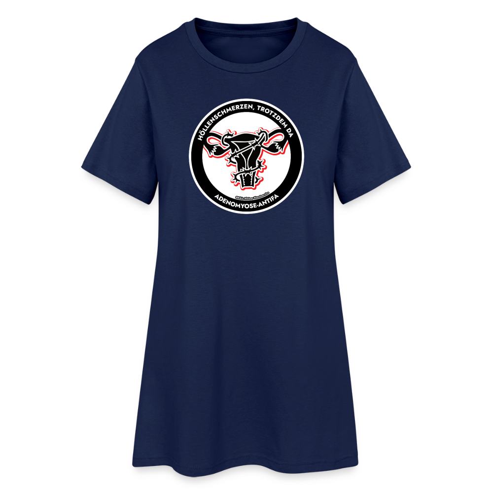 Adenomyose-Antifa T-Shirt-Kleid - Light Navy