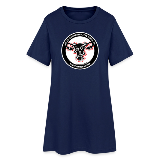 Adenomyose-Antifa T-Shirt-Kleid - Light Navy