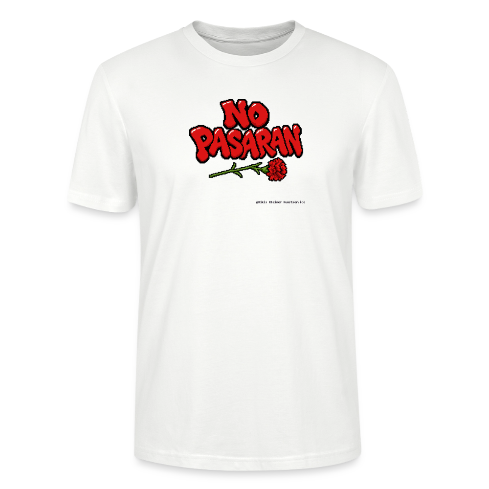 No Pasarán mit Nelke T-Shirt - Unisex & Bio - Weiß