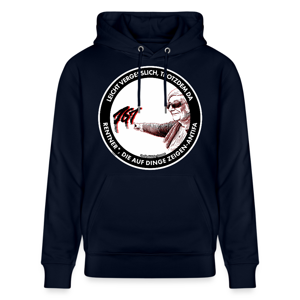 Rentner*innen-Antifa Hoodie - Unisex & Bio - Navy