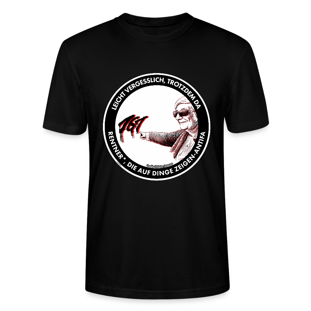 Rentner*innen-Antifa T-Shirt - Unisex & Bio - Schwarz