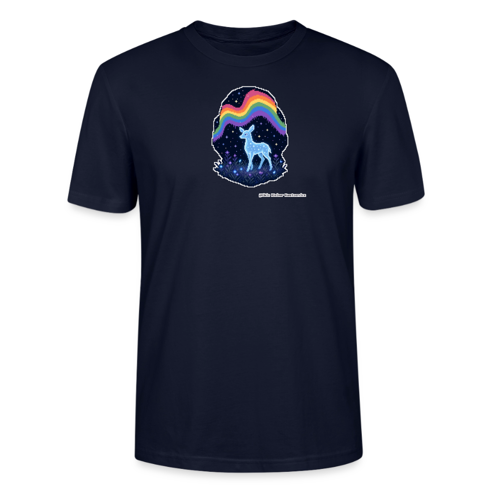 Reh im Polarlicht T-Shirt - Unisex & Bio - Navy